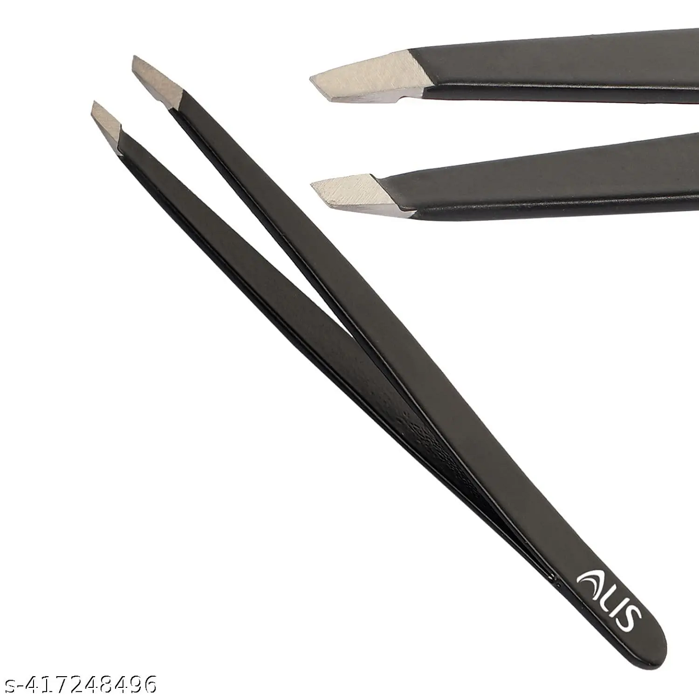 Agarwals Black Square Tip Tweezer for Eyebrow, Eyelash, Blackhead Removal, Facial Hair